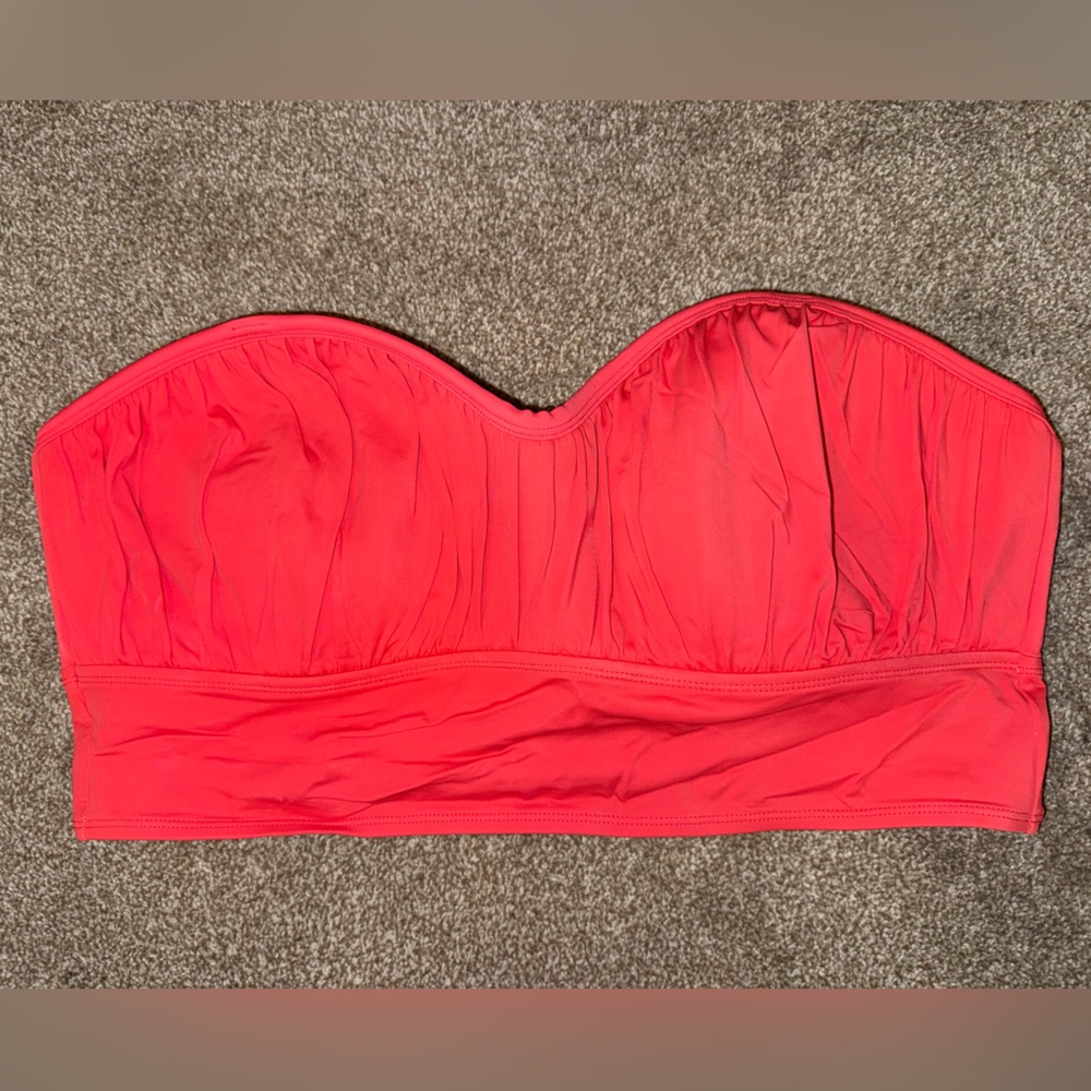 Torrid Coral Bandeau Swim Top